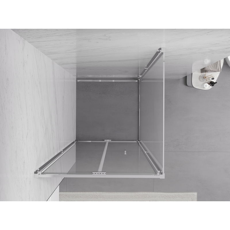 Mexen Exo skladacia sprchová kabína 95 x 95 cm, priehľadná, chróm - 816-095-095-01-00