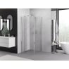 Mexen Exo skladacia sprchová kabína 85 x 85 cm, transparentná, chróm - 816-085-085-01-00