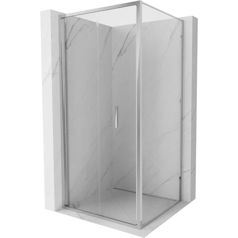 Mexen Exo skladacia sprchová kabína 85 x 85 cm, transparentná, chróm - 816-085-085-01-00