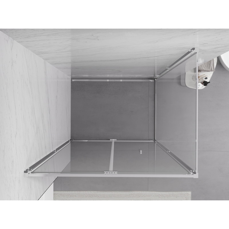 Mexen Exo-F skladací sprchový kút 100 x 80 cm, transparentná, chróm - 816-100-080-01-00