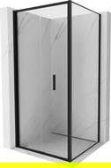 Mexen Exo skladací sprchový kút 80 x 80 cm, transparentný, čierny - 816-080-080-70-00