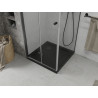 Mexen Lima skladacia sprchová kabína 80 x 80 cm, priehľadná, čierna + vanička Flat, čierna - 856-080-080-70-00-4070B