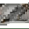 Mexen Lima skladací sprchový kút 80 x 80 cm, transparentný, čierny + vanička Flat, čierna - 856-080-080-70-00-4070B