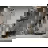 Mexen Lima skladací sprchový kút 80 x 80 cm, transparentný, čierny + vanička Flat, čierna - 856-080-080-70-00-4070B