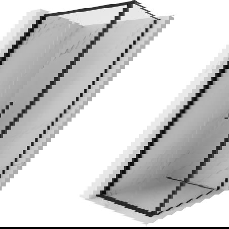 Mexen Exo skladacia sprchová kabína 95 x 95 cm, transparentná, čierna - 816-095-095-70-00