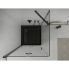 Mexen Lima skladacia sprchová kabína 80 x 80 cm, priehľadná, čierna + vanička Flat, čierna - 856-080-080-70-00-4070B
