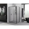 Mexen Exo-F skladací sprchovací kút 90 x 70 cm, transparentný, čierny - 816-090-070-70-00