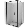 Mexen Exo-F skladací sprchovací kút 90 x 70 cm, transparentný, čierny - 816-090-070-70-00