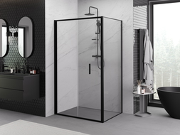 Mexen Exo skladací sprchový kút 85 x 90 cm, transparentný, čierny - 816-085-090-70-00