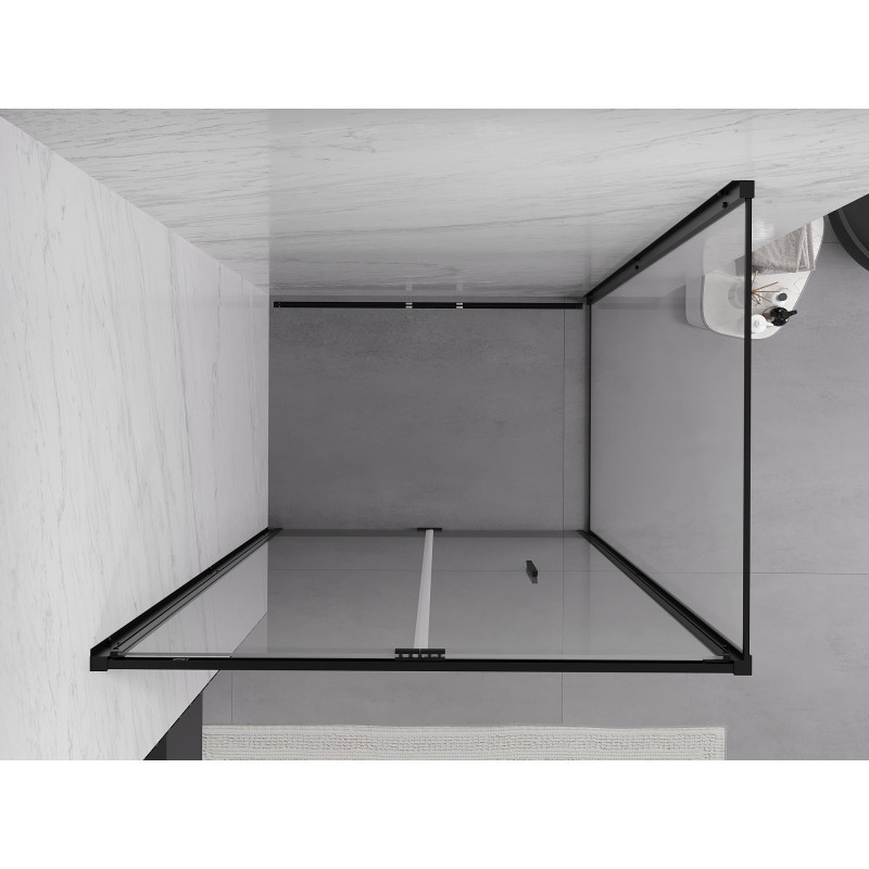 Mexen Exo-F skladacia sprchová kabína 80 x 95 cm, transparentná, čierna - 816-080-095-70-00