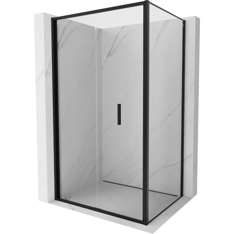 Mexen Exo skladací sprchovací kút 95 x 100 cm, transparentný, čierny - 816-095-100-70-00