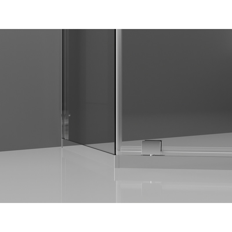 Mexen Exo-R päťuholníkový otvárací sprchový kút 80 x 80 cm, transparentný, chróm - 812-080-080-01-00