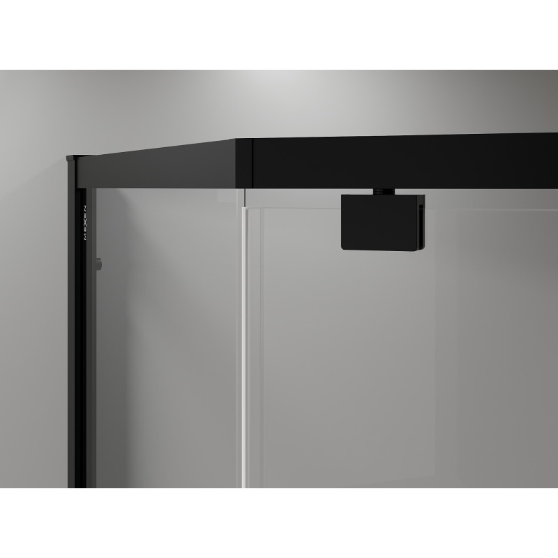 Mexen Exo-R päťuholníková sprchová kabína s dverami 80 x 80 cm, transparentná, čierna - 812-080-080-70-00
