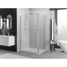 Mexen Exo výklopná sprchová kabína 90 x 80 cm, transparentná, chróm - 814-090-080-01-00