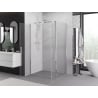 Mexen Exo výklopná sprchová kabína 90 x 80 cm, transparentná, chróm - 814-090-080-01-00