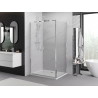 Mexen Exo-B Duo sprchový kút 100 x 85 cm, priehľadný, chróm - 814-100-085-01-00
