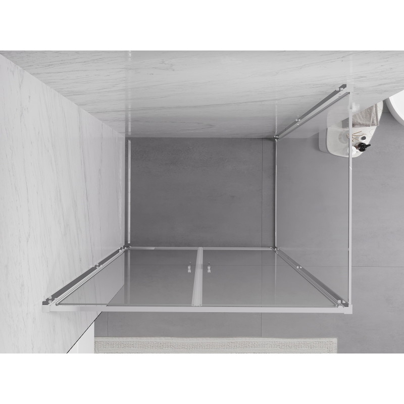 Mexen Exo-B Duo sprchový kút 100 x 85 cm, priehľadný, chróm - 814-100-085-01-00