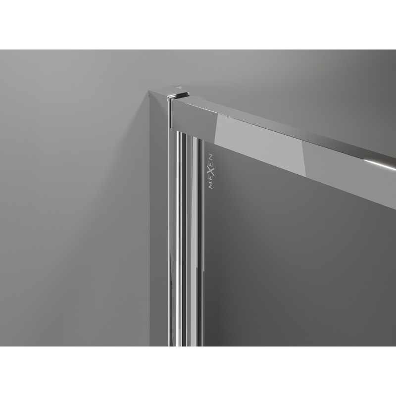 Mexen Exo-B Duo sprchový kút 100 x 85 cm, priehľadný, chróm - 814-100-085-01-00