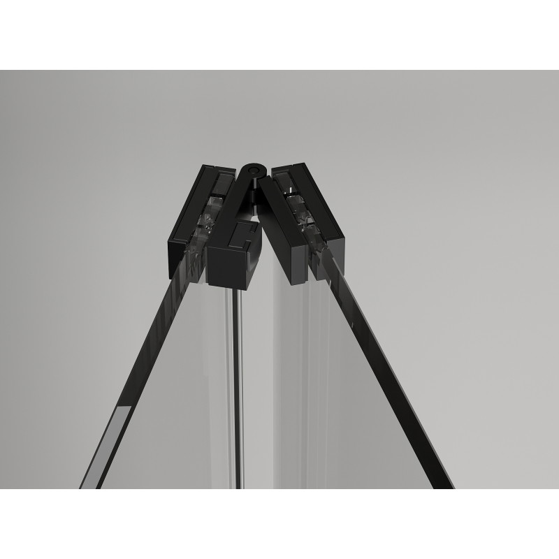 Mexen Exo-F skladacie sprchové dvere 60 cm, priehľadné, čierne - 816-060-000-70-00