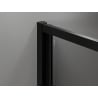 Mexen Exo skladacie sprchové dvere 85 cm, transparentné, čierne - 816-085-000-70-00