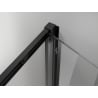 Mexen Exo skladacie sprchové dvere 85 cm, transparentné, čierne - 816-085-000-70-00