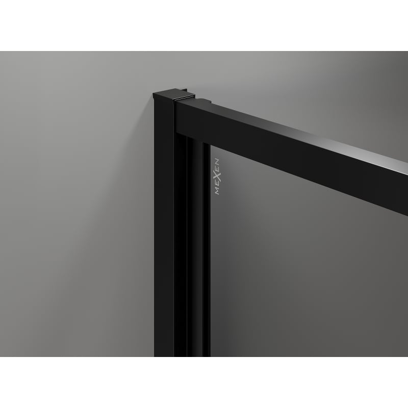 Mexen Exo sprchové dvere otváravé 65 cm, transparentné, čierne - 817-065-000-70-00