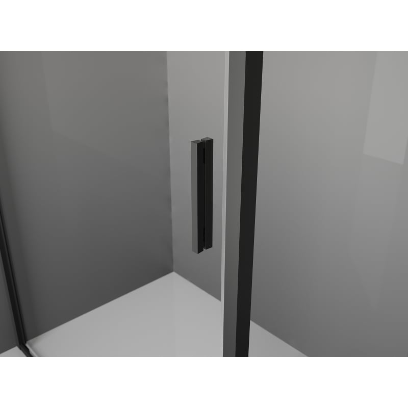 Mexen Exo sprchové dvere, otváracie 125 cm, priehľadné, čierne - 819-125-000-70-00