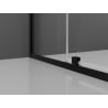 Mexen Exo sprchové dvere otváracie 135 cm, priehľadné, čierne - 819-135-000-70-00