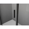 Mexen Exo sprchové dvere otváracie 135 cm, priehľadné, čierne - 819-135-000-70-00