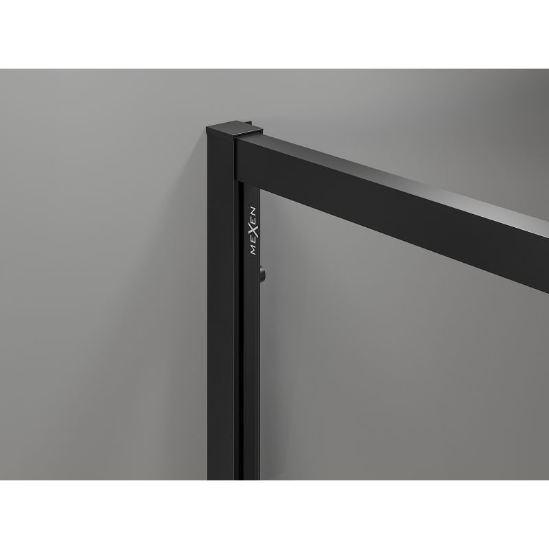 Mexen Exo sprchové dvere otváravé 135 cm, transparentné, čierne - 819-135-000-70-00
