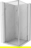 Mexen Exo sprchový kút s krídlovými dverami 90 x 90 cm, transparentný, chróm - 817-090-090-01-00