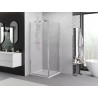 Mexen Exo-B sprchovací kút s otváravými dverami 90 x 90 cm, transparentný, chróm - 817-090-090-01-00