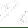 Mexen Exo sprchový kút výklopný 100 x 70 cm, transparentný, chróm - 817-100-070-01-00