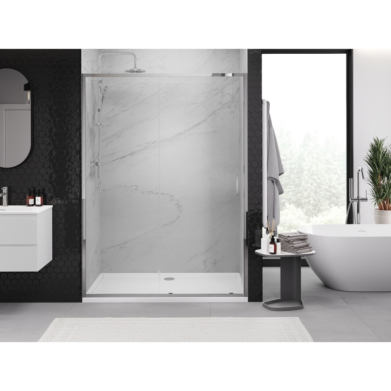 Mexen Exo-S posuvné sprchové dvere 150 cm, transparentné, chróm - 8151-150-000-01-00