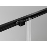 Mexen Exo-S posuvné sprchové dvere 100 cm, transparentné, čierne - 8151-100-000-70-00