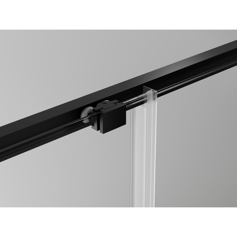 Mexen Exo-S posuvné sprchové dvere 90 cm, priehľadné, čierne - 8151-090-000-70-00