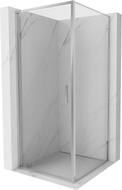 Mexen Exo-B sklopná sprchová kabína 75 x 75 cm, transparentná, chrómová - 817-075-075-01-00