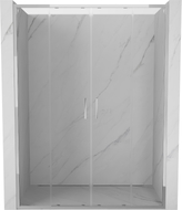 Mexen Exo-S Duo dvojité posuvné sprchové dvere 130 cm, transparentné, chróm - 8152-130-000-01-00