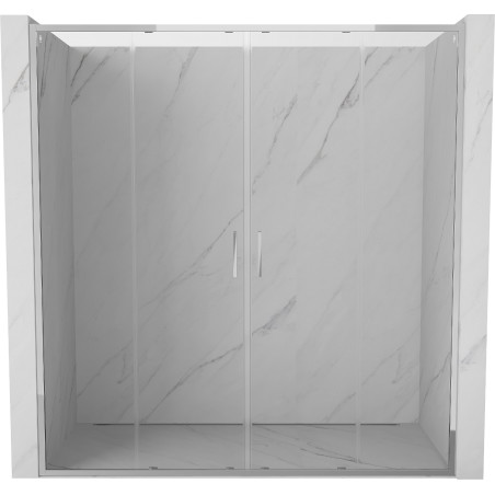 Mexen Exo-S Duo dvojité posuvné sprchové dvere 170 cm, transparentné, chróm - 8152-170-000-01-00