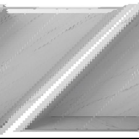 Mexen Exo sprchové dvere dvojité posuvné 200 cm, priehľadné, chróm - 8152-200-000-01-00