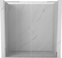 Mexen Exo-S Duo dvojité posuvné sprchové dvere 200 cm, transparentné, chróm - 8152-200-000-01-00