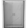 Mexen Exo dvojité posuvné sprchové dvere 130 cm, transparentné, čierne - 8152-130-000-70-00