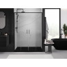 Mexen Exo-S Duo dvojité posuvné sprchové dvere 150 cm, transparentné, čierne - 8152-150-000-70-00