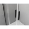 Mexen Exo dvojité zasúvacie sprchové dvere 150 cm, priehľadné, čierne - 8152-150-000-70-00