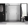 Mexen Exo-S Duo dvojité posuvné sprchové dvere 180 cm, priehľadné, čierne - 8152-180-000-70-00