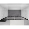 Mexen Exo-S Duo dvojité posuvné sprchové dvere 200 cm, transparentné, čierne - 8152-200-000-70-00