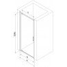 Mexen Exo-BR otočné sprchové dvere 70 cm, priehľadné, chróm - 8181-070-000-01-00