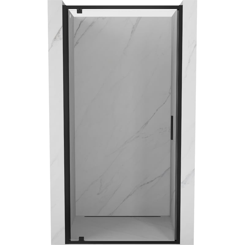 Mexen Exo sprchové dvere na pántoch 60 cm, transparentné, čierne - 8181-060-000-70-00