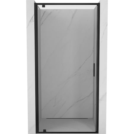 Mexen Exo sprchové dvere na pántoch 60 cm, transparentné, čierne - 8181-060-000-70-00