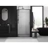 Mexen Exo-BR sprchové dvere otočné 80 cm, transparentné, čierne - 8181-080-000-70-00